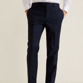 Suit pants super-slim structured
