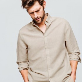 Regular linen shirt