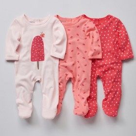 Lot de 3 pyjamas bébé en coton